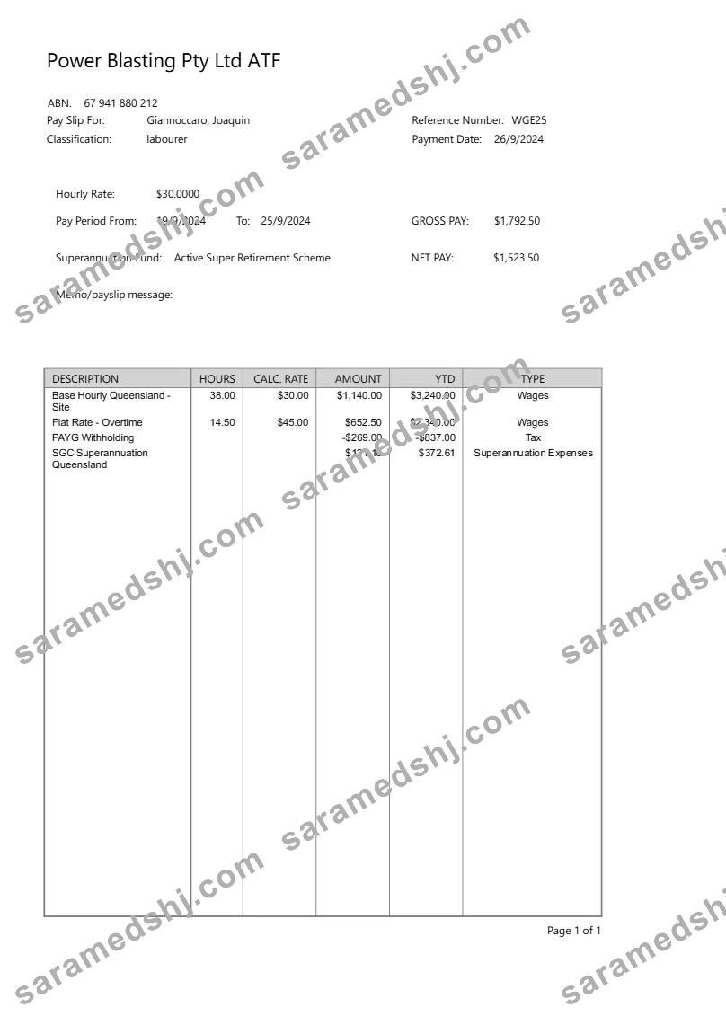 Power Blasting payslip template in Word and PDF formats.pdf, 1